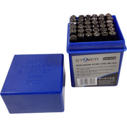 12100 NUMERATORIAUS RINKINYS 36EL 5 mm sidabrinis