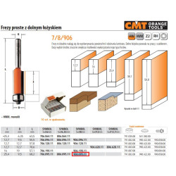 906.095.11 CMT FREZA HM I 25,4 D 9,5 S 8 DUGNO GUOLIS . TIESUS SU APATINIU GUOLIU .