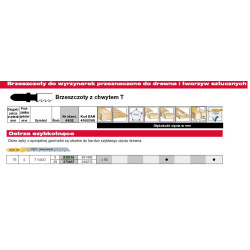 4932213116 MILWAUKEE PEILIS. T144D /5vnt. WOOD 75mm FAST CUT.                                                                                                                                                                          
