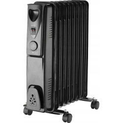 VO0156 9 BRIAUNŲ ALYVOS ŠILDYTUVAS 2000 W JUODAS