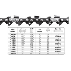 YT-84955 YATO pjovimo grandinė 40cm/60/3/8"/1,5