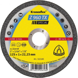 322184 K.MET diskas 115 mm x 1,0 mm 22,2 mm Z960 TX Specialus .
