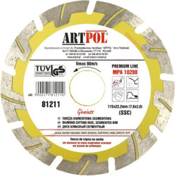 81223 DISKAS D.230SEG-AR /FAST. IR PJAUTINĖ GALVUTĖ