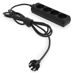 AW24656 AWTOOLS BLACK HOMEOWNER'S COUPLE WITHOUTING 4 - SOCKETS 3,0m