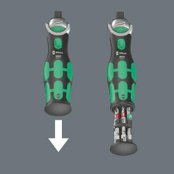 05004282001 WERA SET KOŃ. SU GRZ. 3/8" 13 vnt. 8009 ZYKLOP KIŠENINIS IMPERINIS RINKINYS1