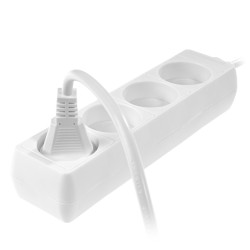 AW24606 AWTOOLS WHITE HOUSEHOLDER ACCOMMODATION CROSSOVER WITHOUT GROUNDING 4 - SOCKETS 3,0m