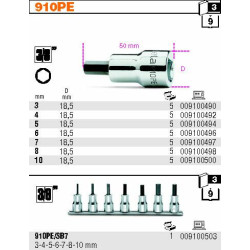 910PE-6 BETA VERŽLIARAKTIS IM. 3/8" 6 mm 910PE/6...