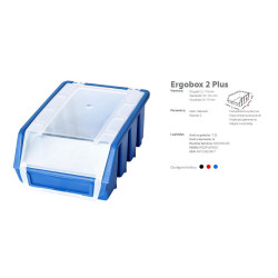 ERG2PNIEPG001 ERGOBOX PLUS 2 BLUE, 118 x 161 x 75 mm