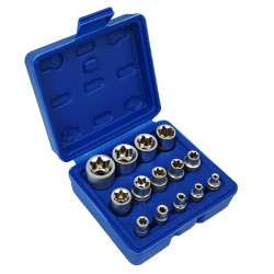 10628 TORX SOCKET 14 vnt./SIDABRINIS