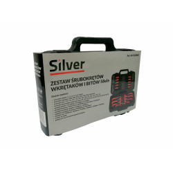 10868 DRIVERS PLUS BITS 58 ea../SILVER / CASE