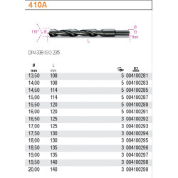 410A BETA CYLINDRIC DRILL HSS 14,50mm ...