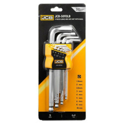 JCB-5093LB JCB IMBUSES 9vnt / LONG. / rutuliukas 1,5-10 mm