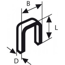 2608200703 BOSCH sąvaržėlės, skirtos GTK 40 30mm/5000vnt. ...