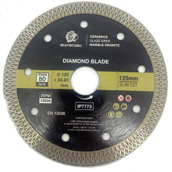 IP7773 DIAMANTŲ TARGET 125 mm x 1,4 mm x 22,2 mm SLIM CUT INDIAN PROFESSIONAL