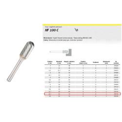 295753 Srovės anglis HF 100 C /12,7mm/753 Rutulinis velenas FI 12,7x25mm, TRZ.6mm, WRC tipas