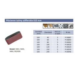 P-36946 Dugno juostos 100 x 610 mm gr. 240 5vnt.