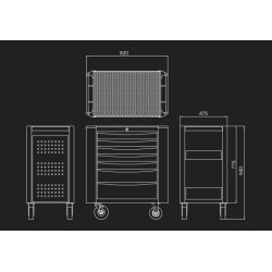 876347BG937251MRVD KT DIRBTUVIŲ VEŽIMĖLIS 7 STALČIAI 251 PILKA