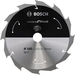 2608837684 BOSCH STANDARD WOOD ACCU 165x20x12z pjūklo diskas