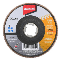 D-76015 MAKITA ECONOMY 125x22,23 mm P 60 X-LOCK METAL, STAINLESS STEEL