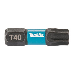 E-12669 MAKITA T40-25 mm /25 vnt. atsuktuvo antgalių. IMPACT BLACK