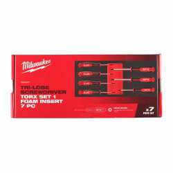 4932492391 MILWAUKEE 7 dalių TORX PIANO įdėklai su atsuktuvais