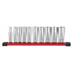 4932492510 MILWAUKEE lizdų rinkinys 10 vnt. 3/8" IMPERINIO ILGIO
