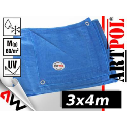 AP034 Mėlynas brezentas 65g 3 x 4 m