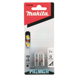 E-03143 MAKITA DRIVER END PH2-25mm /2vnt. IMPACT PREMIER