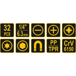 60785 VOREL DRIVERS KIT.32el.