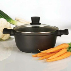 TS-1291 TIROSS marmurinis puodas su dangčiu 24 cm