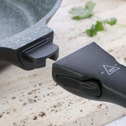 TIROSS GRANITINĖS keptuvės 28cm TS-1445 nuimama rankena