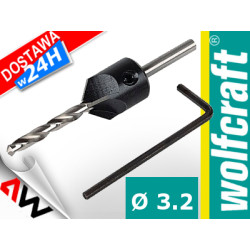 WF2498000 WOLFCRAFT 3,2 mm grąžtas su 12 mm nuolydžiu