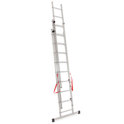 AW23081 AWTOOLS BASIC aliuminės kopėčios 3x9 STEP 150KG