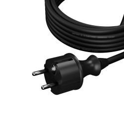 AW24825 AW kabelis su kištuku 3 m 2x1,5 BLACK H05VV-F