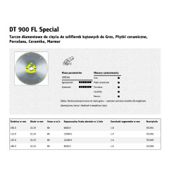 331041 K.DIAM.FULL DIAM.230mm x 1,8mm x 30mm DT900FL GRES,SPECIALUS DRY,WET...