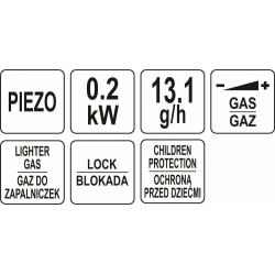 YT-36725 YT.DUJINIS DEGIKLIS SU PJEZO UŽDEGIMU