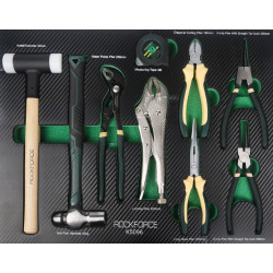 RF-55306 ROCKFORCE darbastalio blokas + 172 vnt. ĮRANKIAI.