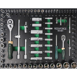 RF-55306 ROCKFORCE darbastalio blokas + 172 vnt. ĮRANKIAI.