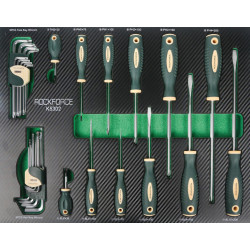 RF-55306 ROCKFORCE darbastalio blokas + 172 vnt. ĮRANKIAI.