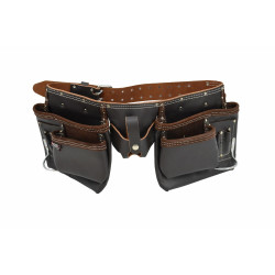 AW30617BL "AWTOOLS" PROFESIONALUS DIRŽAS 11 KIŠENIŲ LYGIOS JUODOS SPALVOS LINIJA