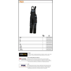 078230001 BETA KELNĖS.ROB.BRACES.BLACK-GREY 7823/S..