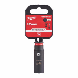 4932480261 MILWAUKEE SMŪGINIS LIZDAS. 1/4" 12 mm ilgio smūginė galvutė