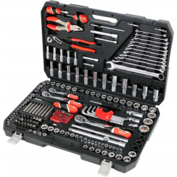 YT-38941 YATO TOOLS SET 225 elementai. 1/2" 3/8" 1/4" XXL 38941