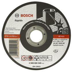 2608600549 BOSCH MET.125mm x 1.0mm x 22mm RAPIDO EXPERT, skirtas INOX