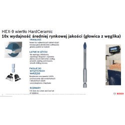 2608579504 BOSCH HEX-9 HARD CERAMIC DRILL 4 x 90