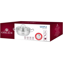 NK332-24-2L GERLACH.SIMPLE COOK su dangčiu 24cm 2L