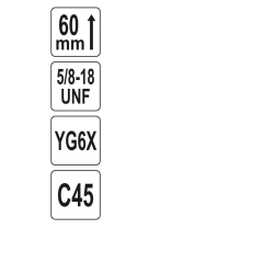 YT-43977 YT.UNIVERSAL TCT HOLE 60mm 5/8"...