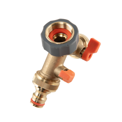 BR-S2222 Dviejų krypčių pertvara GW 3/4" x GZ 3/4" žalvario su minkštaisiais vožtuvais iš žalvario