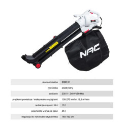 NAC LAPŲ SIURBLYS 3000W VBE300-AS-G