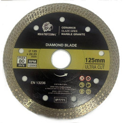 IP7771 DIAMANTŲ TARGET 125 mm x 1,6 mm x 22,2 mm ULTRA CUT INDIAN PROFESSIONAL